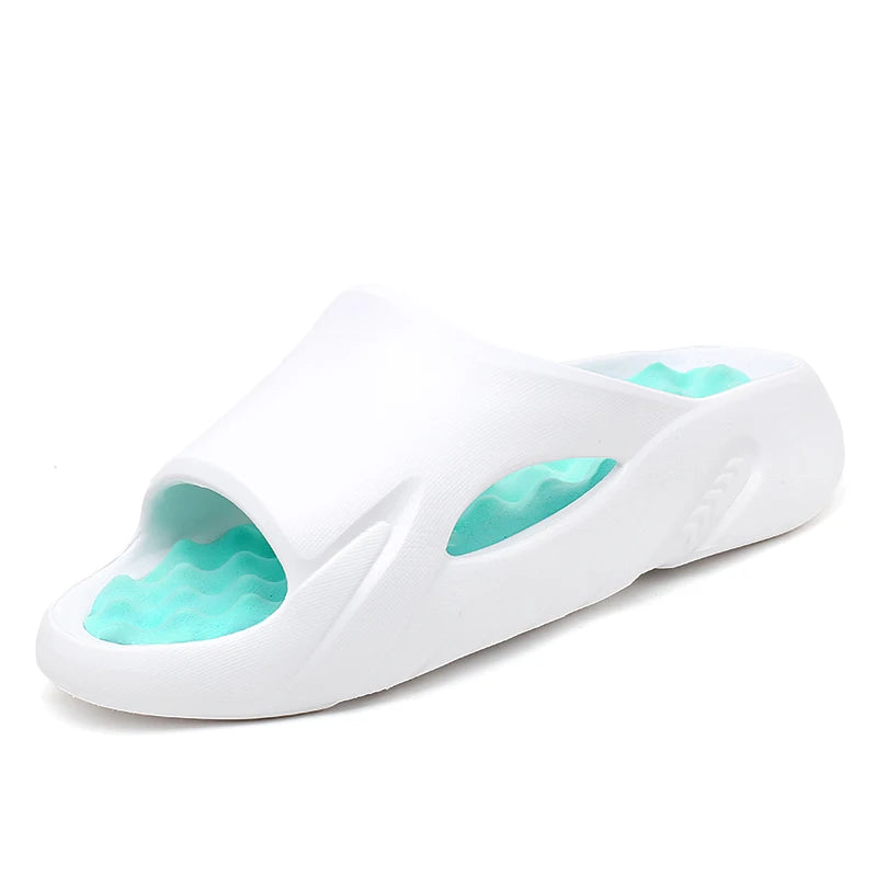 Fashion Men Massage Slippers Slides Indoor Outdoor Sandals Beach Casual Shoes Comfortable Sole Men's Slippers Big Size 38-47 New