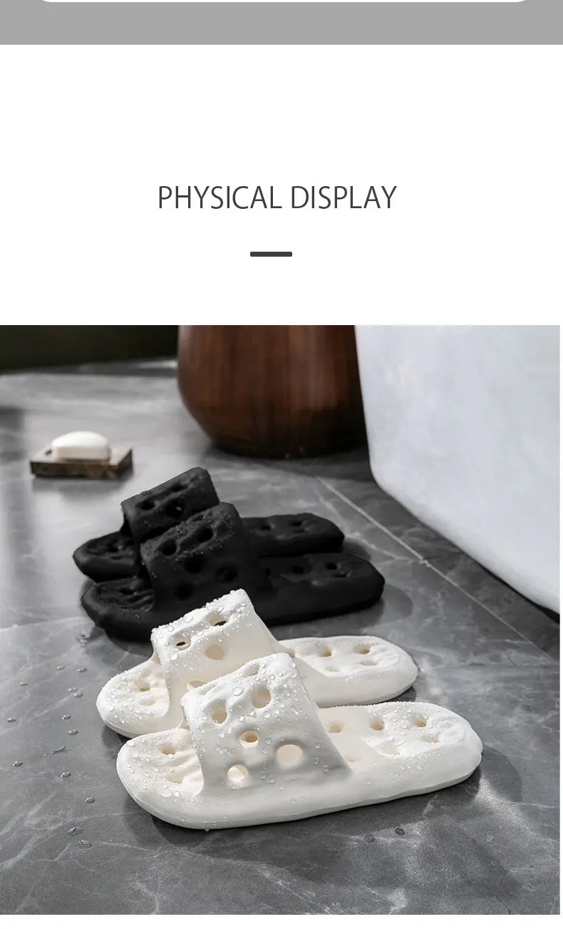 Women's Quick-dry Bathroom Slippers For Home Use Summer Couple Slippers EVA Light Soft Men's Hotel Indoor Shoes