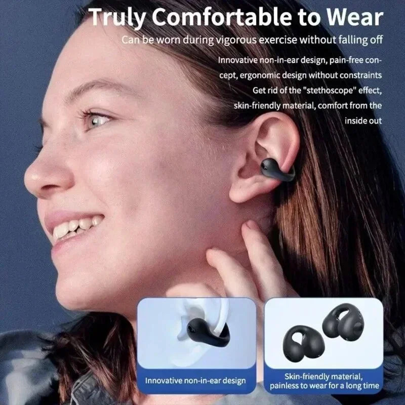 Casque sans fil Bluetooth 5.3 à conduction osseuse New Original T75, écouteurs sportifs, qualité sonore HiFi, étanche, casque TWS.