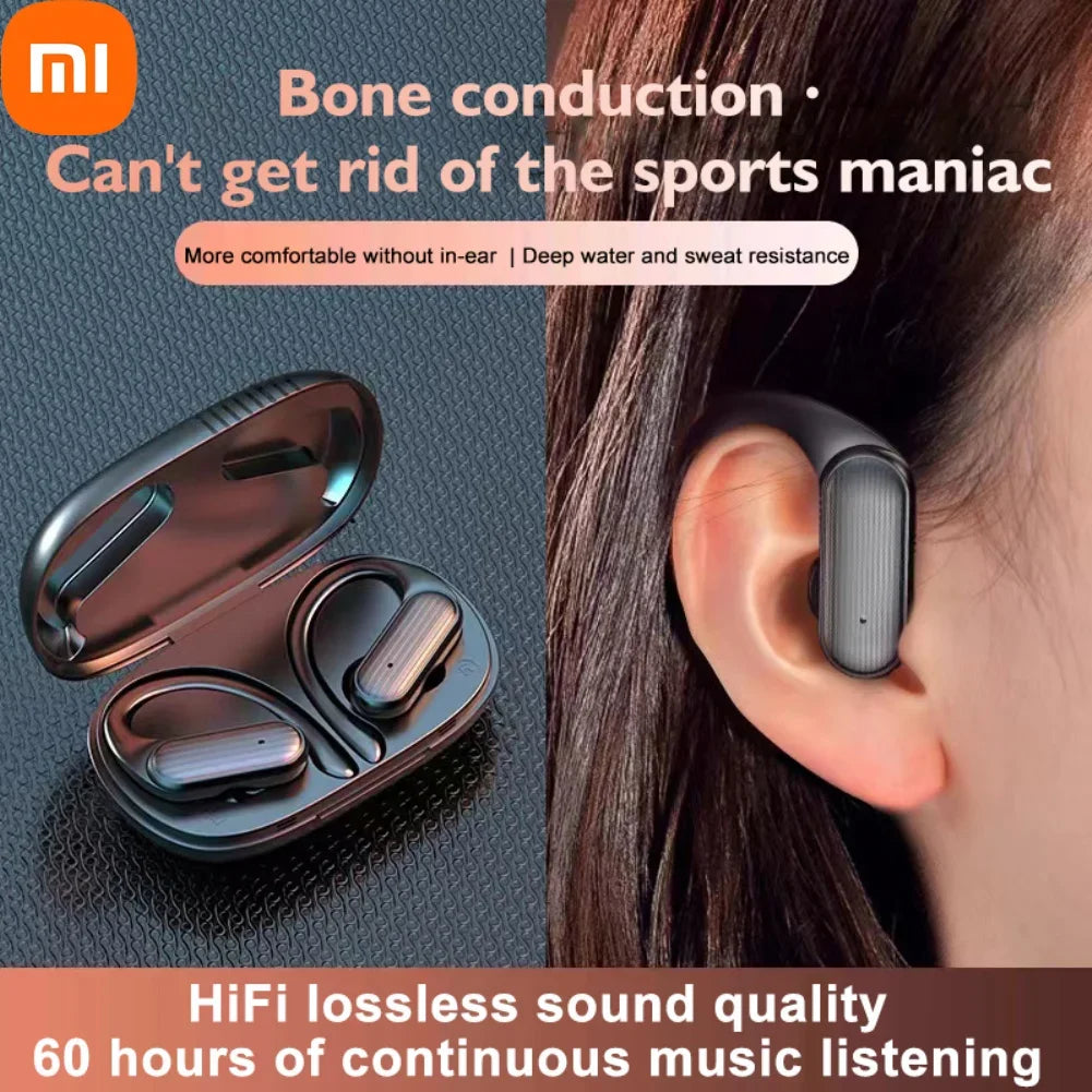 Écouteurs sans fil Xiaomi A520 TWS Bluetooth 5.3, écouteurs stéréo avec crochets d'oreilles, réduction de bruit, étanches, avec microphone, pour le sport.