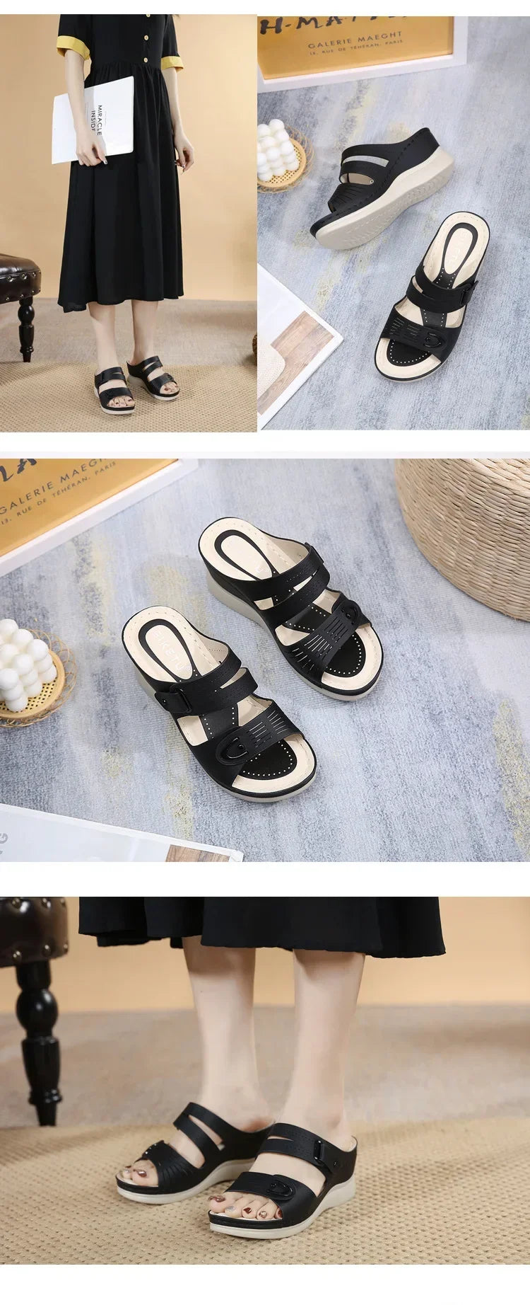 Women Platform Slippers Fashion Retro Casual Beach Shoes Female Orthopedic Sandals Peep Toe Comfort Sandalias De Mujer