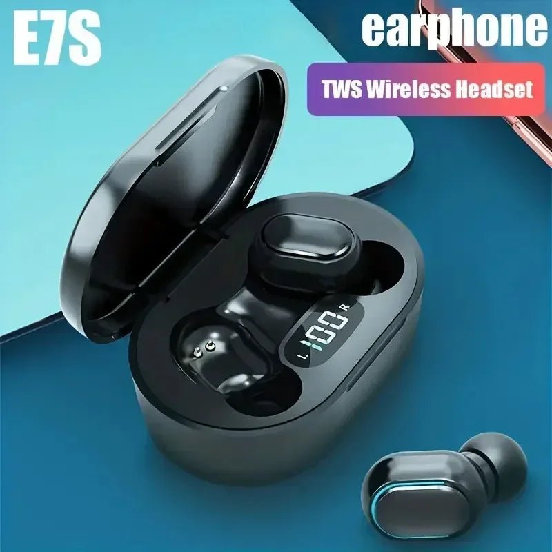 Écouteurs sans fil étanches E7S TWS - Casque Bluetooth avec microphone et contrôle pour le sport - Compatible avec tous les smartphones.