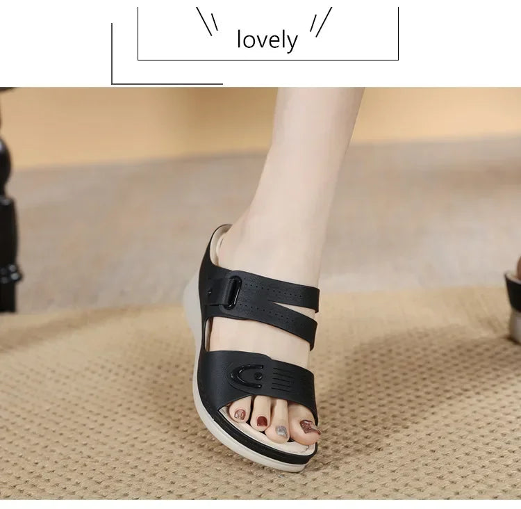 Women Platform Slippers Fashion Retro Casual Beach Shoes Female Orthopedic Sandals Peep Toe Comfort Sandalias De Mujer